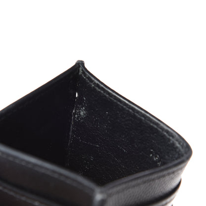 Saint Laurent Grain De Poudre Matelasse Chevron Monogram Credit Card Case Black 8 of 16