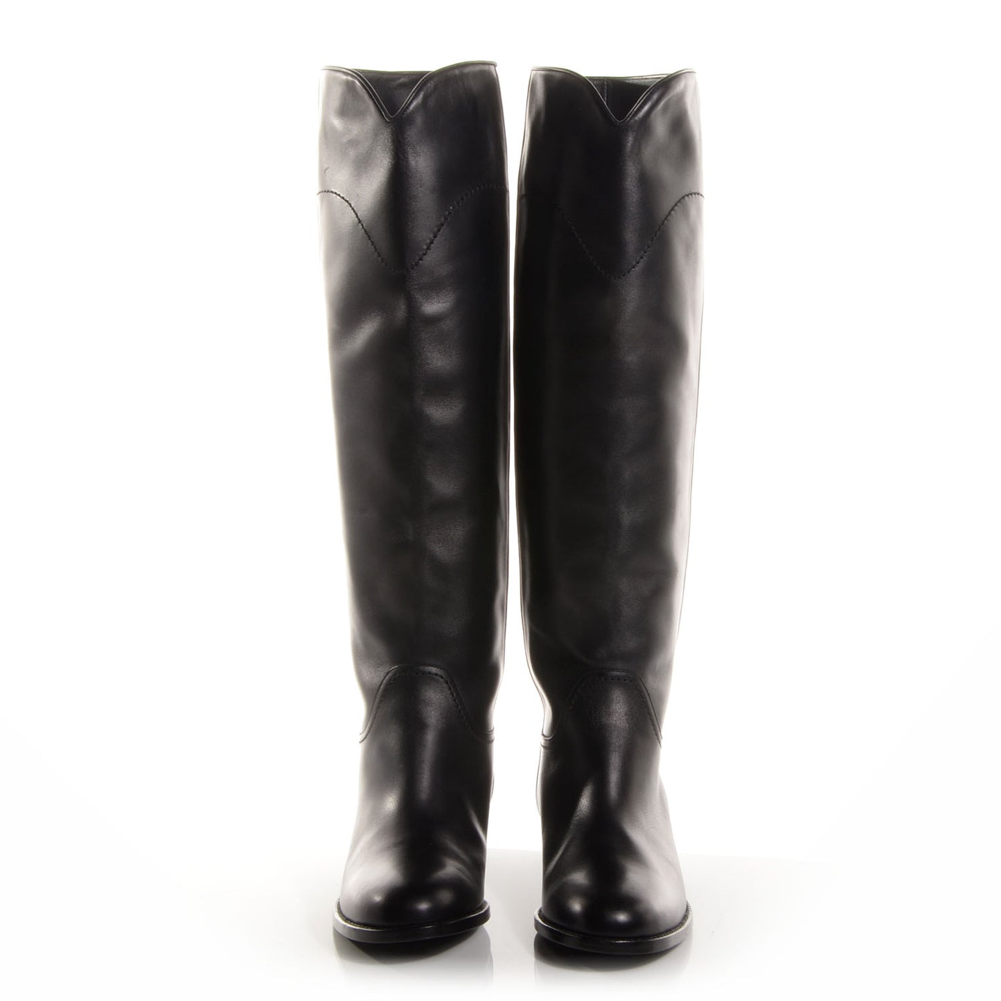 Leather Ascot Riding Boots Black 39