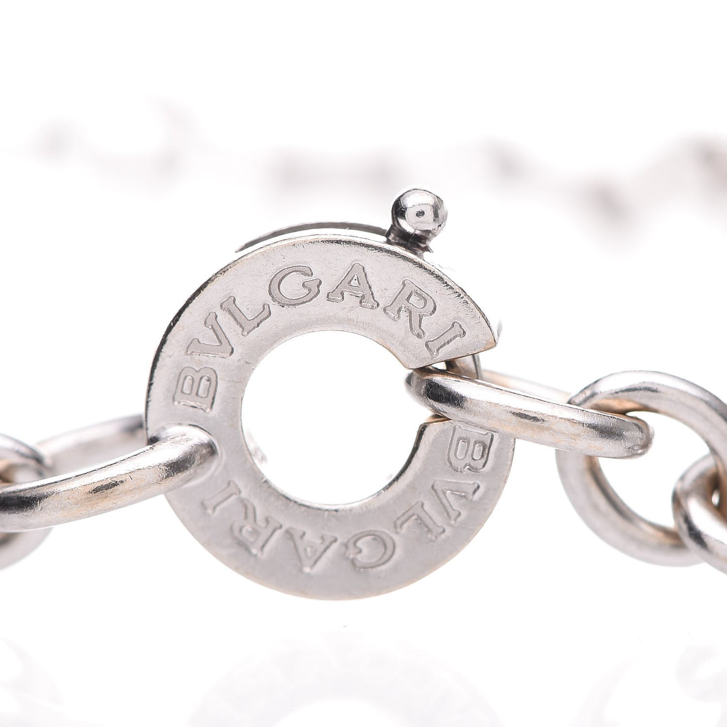 18K White Gold Link Bracelet