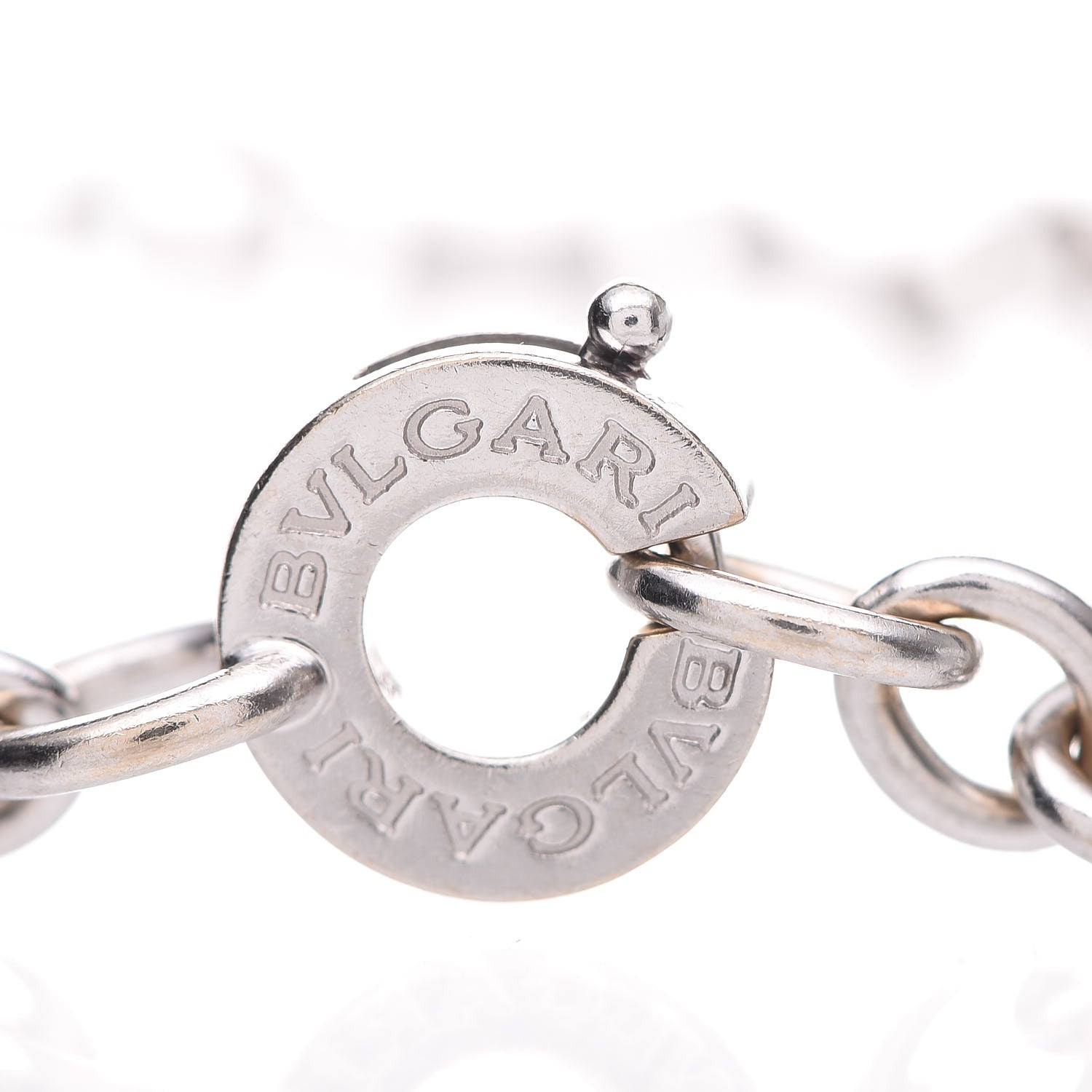 Bulgari 18K White Gold Link Bracelet 6 of 6