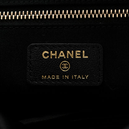 Chanel Nylon Grosgrain Large Lifestyle Pouch With Foldable Tote Black 8 of 11