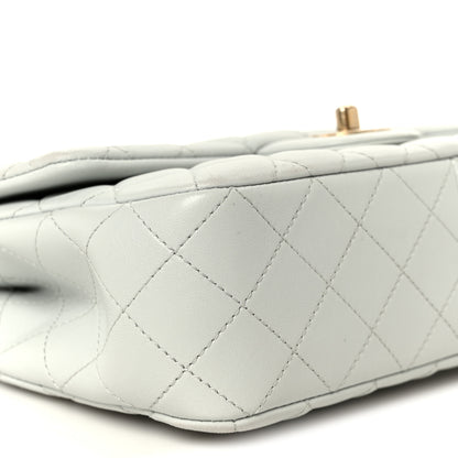 Chanel Lambskin Quilted Small Sweet Camellia Flap Light Blue 10 of 12