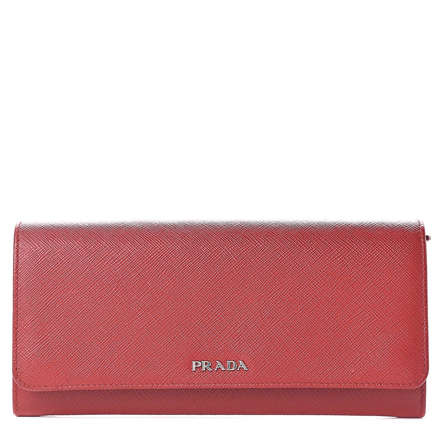 Saffiano Bi Color Wallet on Chain Fuoco Black
