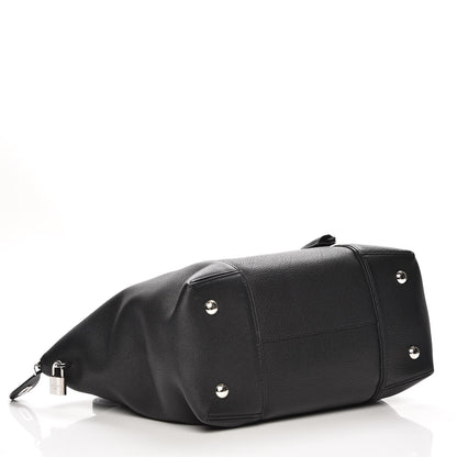Louis Vuitton Veau Cachemire Soft Lockit MM Black 5 of 9