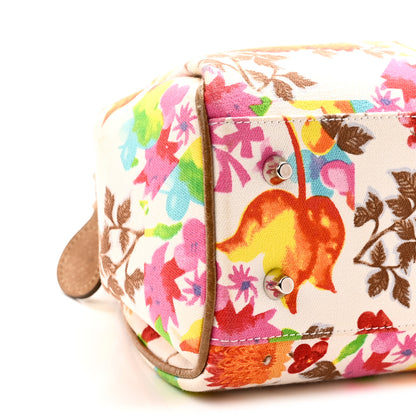 Christian Dior Canvas Floral Frame Satchel 9 of 10