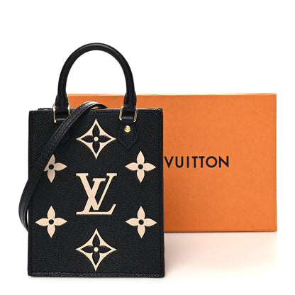 Louis Vuitton Empreinte Monogram Giant Petit Sac Plat Black Beige 11 of 11