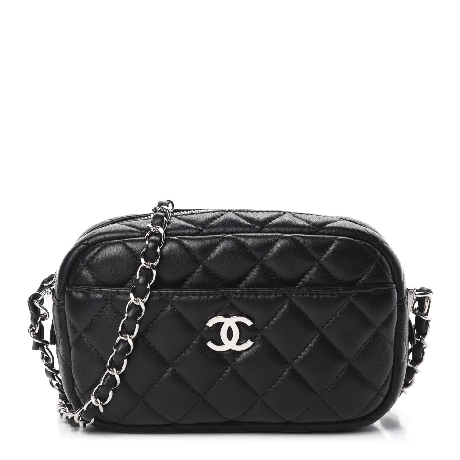 Chanel Lambskin Quilted Small Timeless Camera Case Black 1 of 11