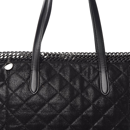 Stella McCartney Shaggy Deer Quilted Falabella Shopper Tote Black 12 of 12