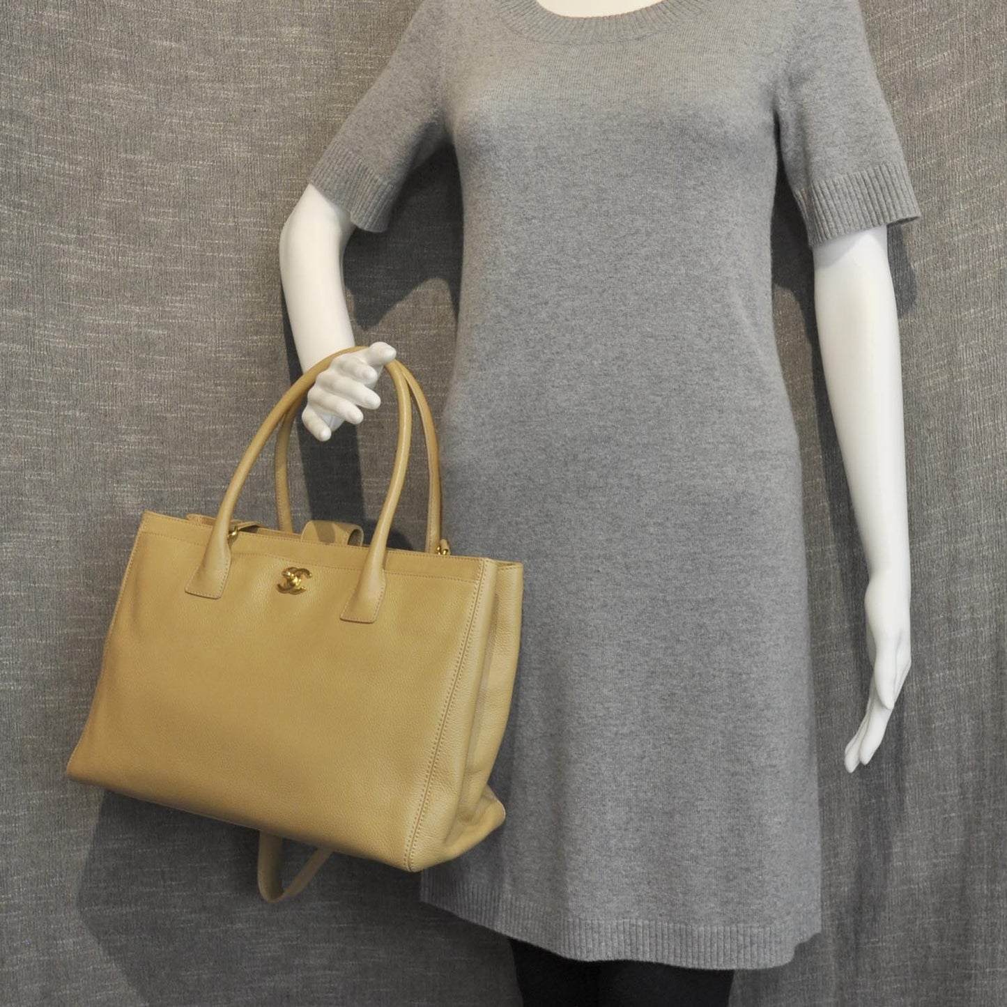 Caviar Cerf Shopper Tote Beige