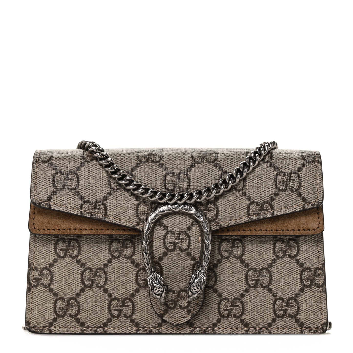 GG Supreme Monogram Super Mini Dionysus Shoulder Bag Taupe