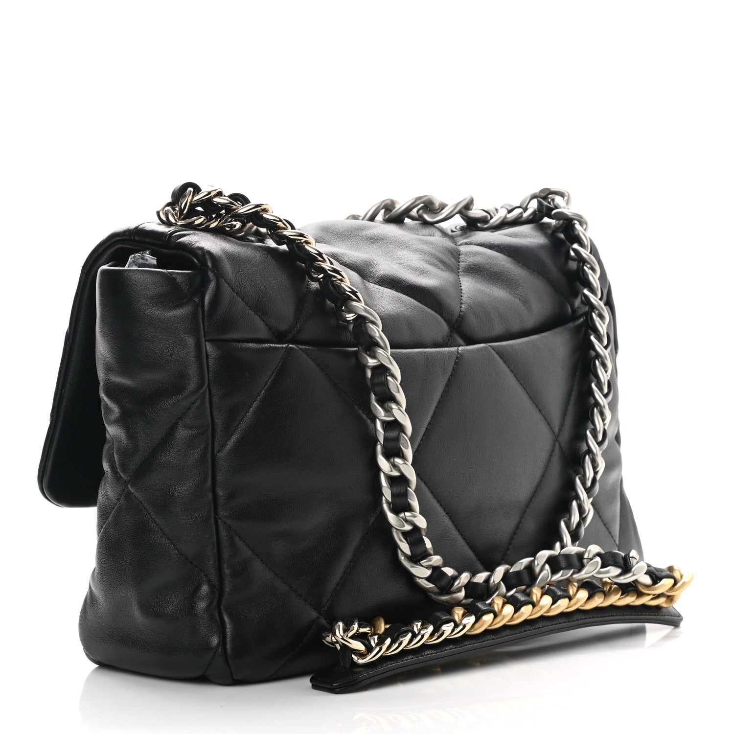 Chanel Lambskin Quilted Large Chanel 19 Flap Black 3 of 10
