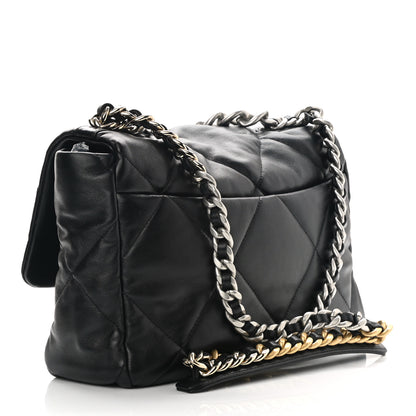 Chanel Lambskin Quilted Large Chanel 19 Flap Black 3 of 10
