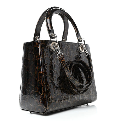 Christian Dior Patent Ultimate Medium Lady Dior Brown 2 of 5