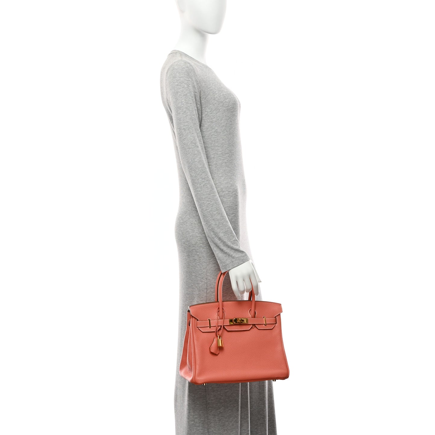 Taurillon Birkin 30 Flamingo