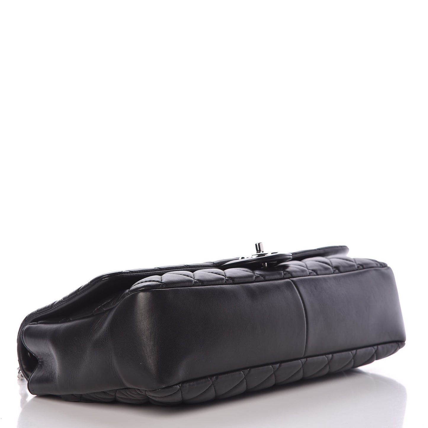Lambskin Quilted Jumbo Coco Rain Flap Black
