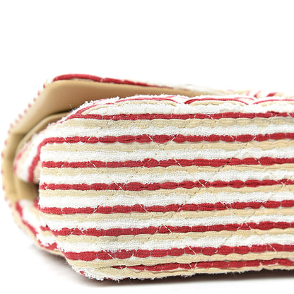Chanel Jersey Quilted Medium Coco Sailor Flap Red White 9 of 12