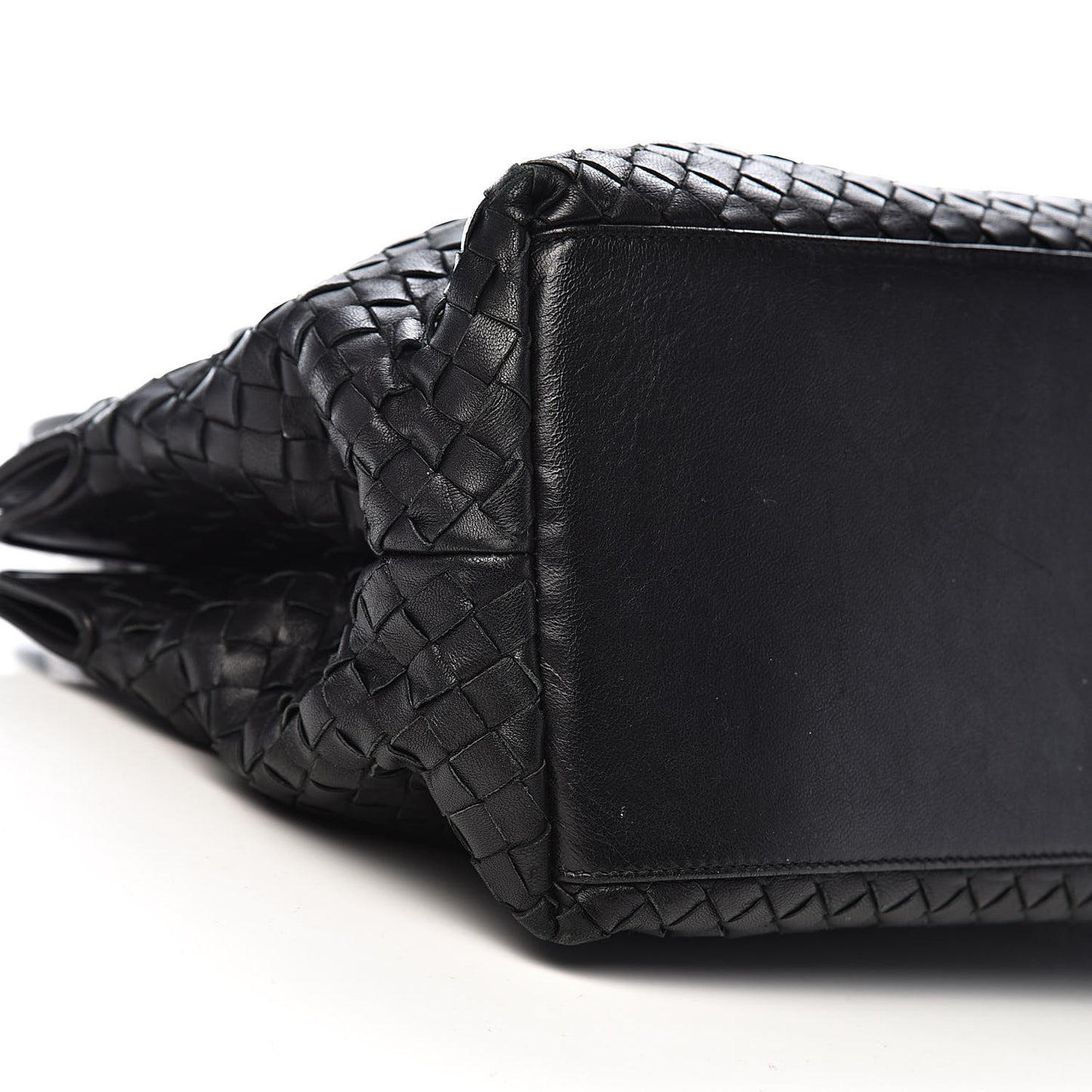 Nappa Intrecciato Small Accordion Tote Black