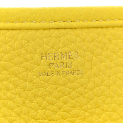 Hermes Taurillon Clemence Evelyne III PM Lime 6 of 13