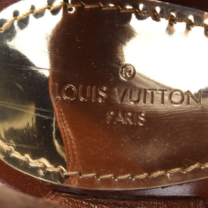 Louis Vuitton Calfskin Monogram Passenger Flat Sandals 36.5 Cognac 7 of 9