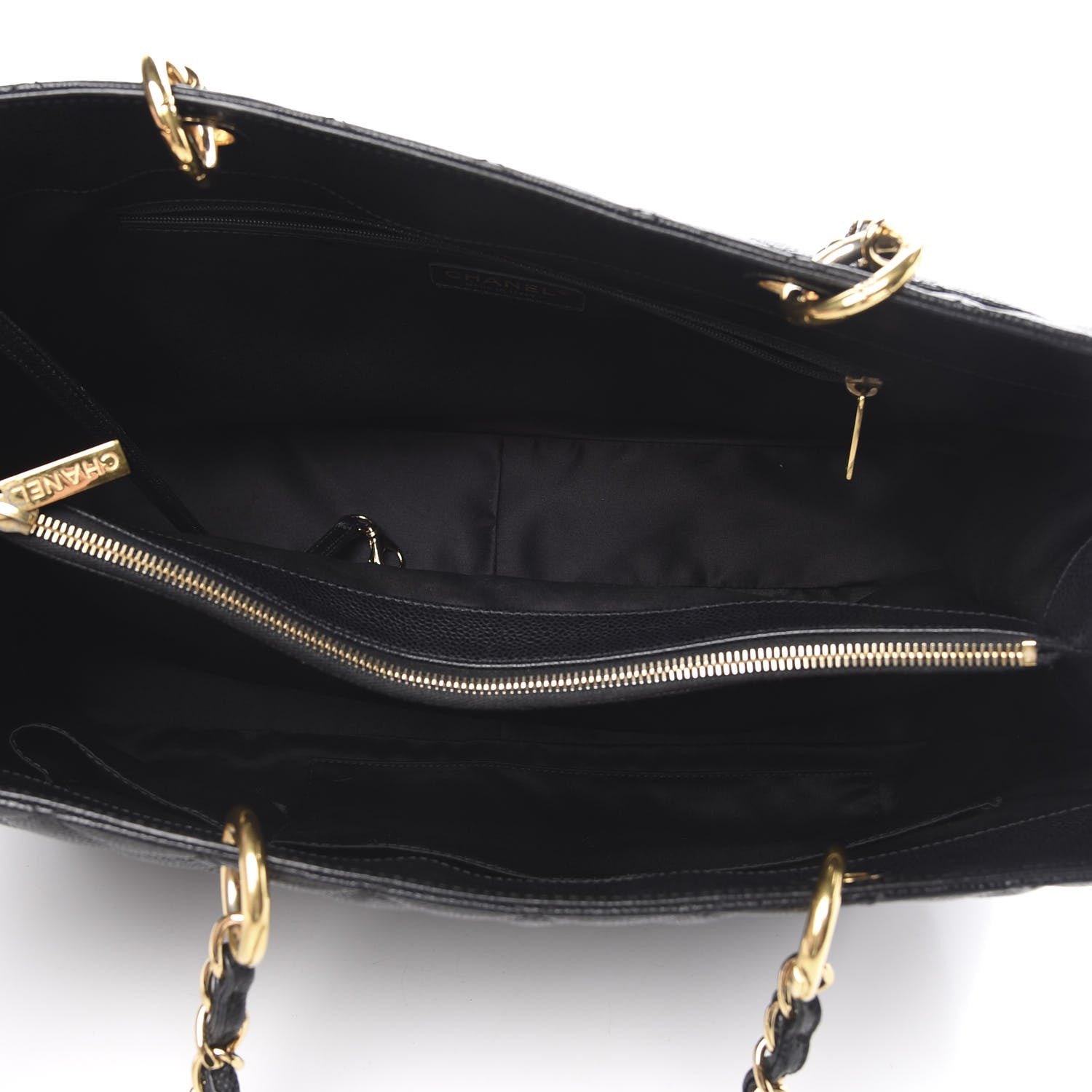 Chanel Caviar Quilted XL Grand Shopping Tote GST Black 4 of 12