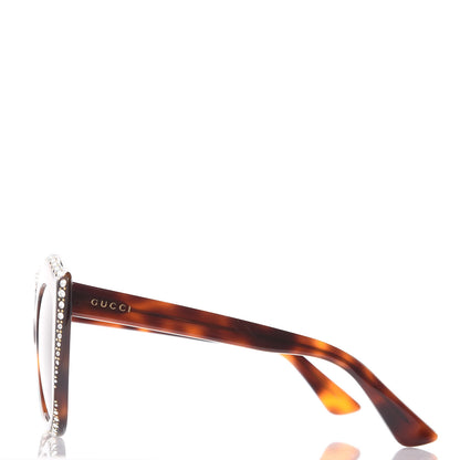 Gucci Crystal Cat Eye GG0118S Sunglasses Havana Brown 2 of 7