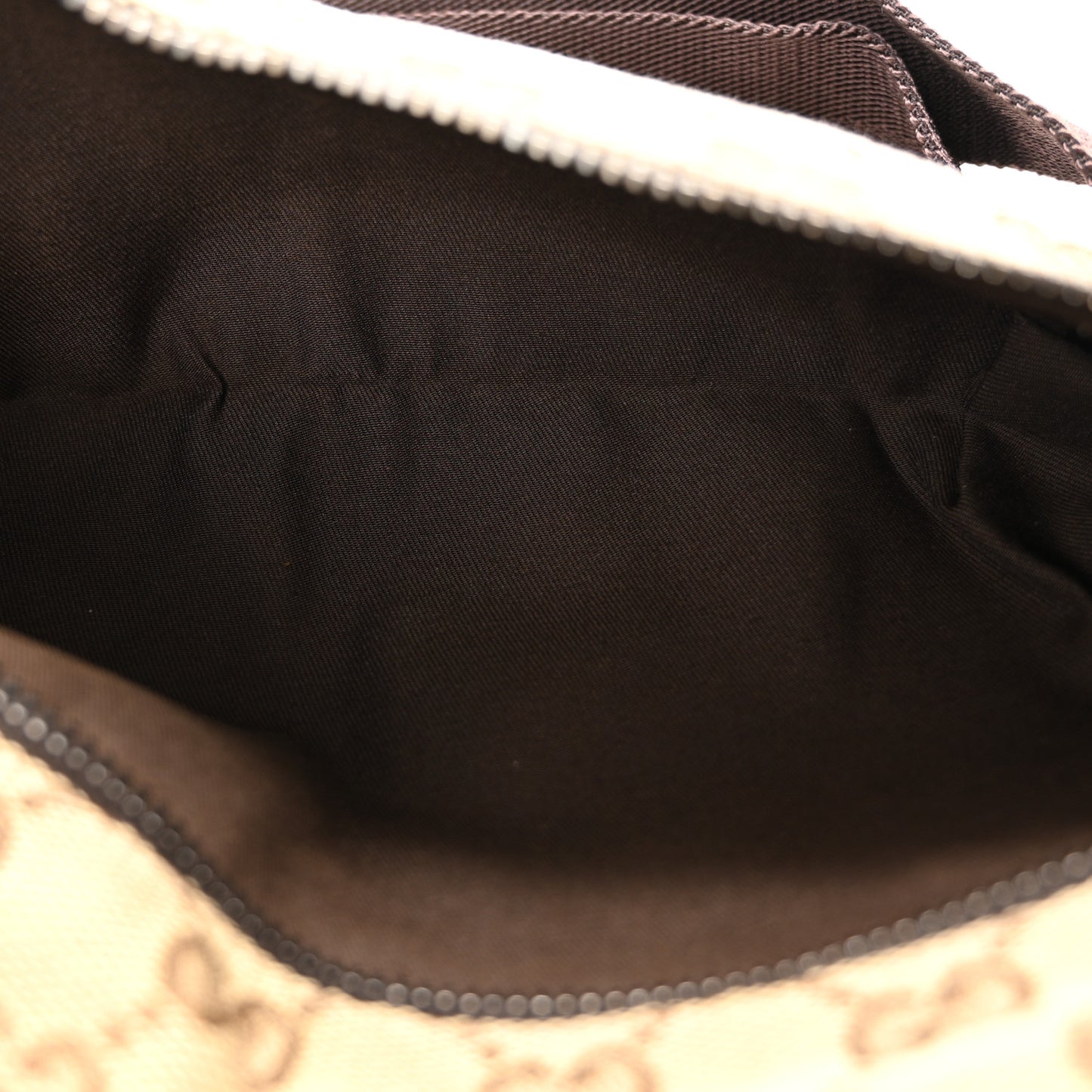 GG Monogram Double Pocket Belt Bag Dark Brown