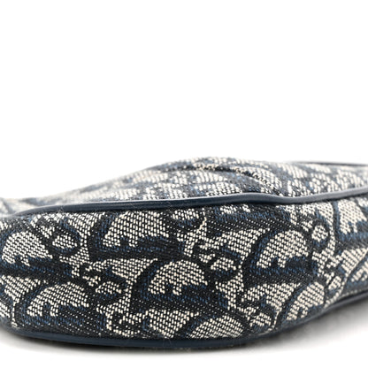 Christian Dior Monogram Mini Saddle Pochette Navy 9 of 10