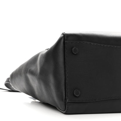 Prada City Calf Small Hand Stitched Galleria Double Zip Tote Black 7 of 11