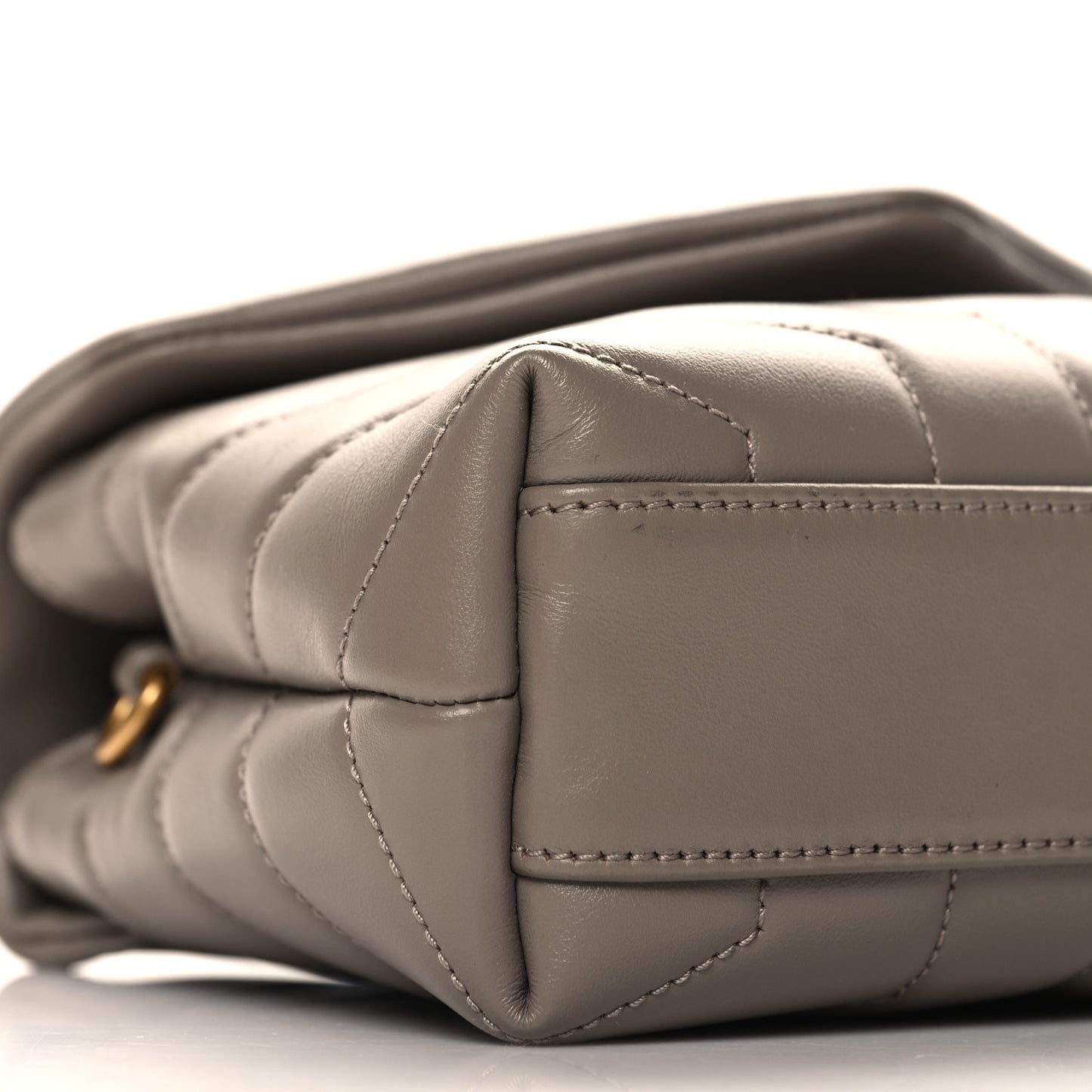 Calfskin Y Quilted Monogram Toy Loulou Crossbody Bag Dark Beige