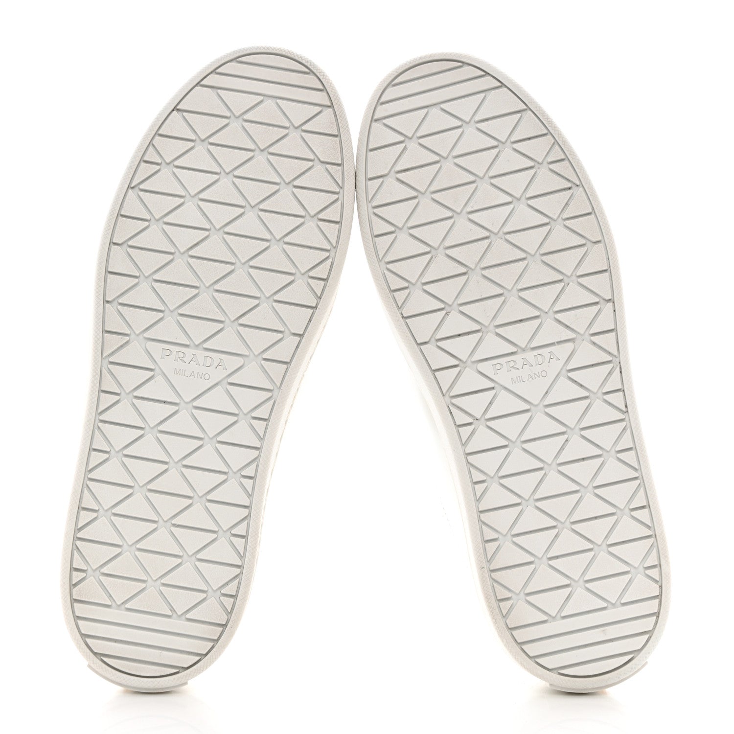 Prada Spazzolato Rois Metal Triangle Logo 25mm Sneakers 35.5 White Soleil 5 of 9