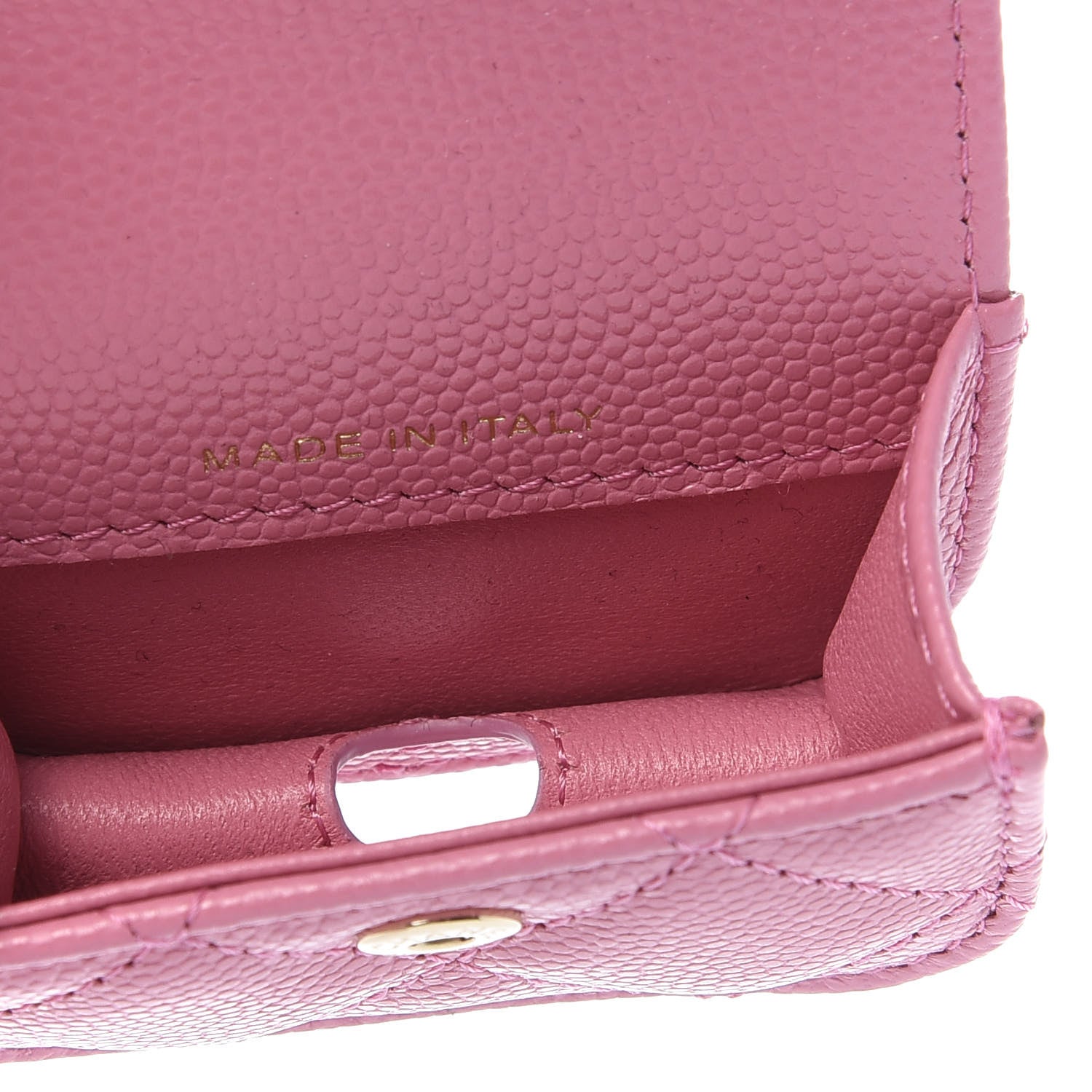 Chanel Caviar Quilted Crystal CC Airpods Pro Case Pink 3 of 6