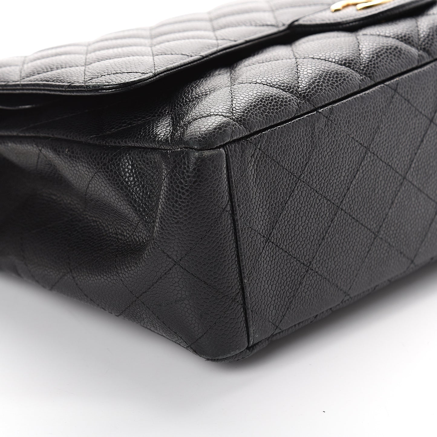 Caviar Quilted Maxi Double Flap Black