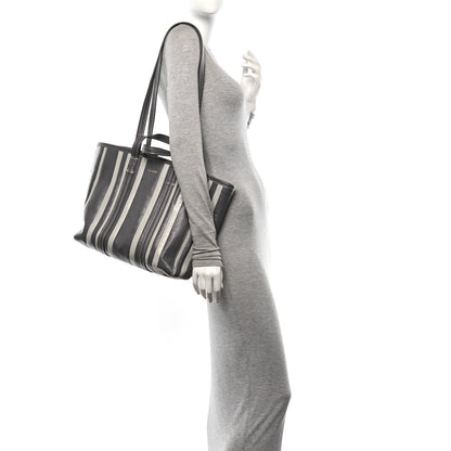 Balenciaga Agneau Arena Striped Patchwork Medium Barbes East West Shopper Lead 2 of 9