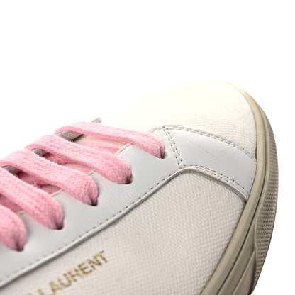 Saint Laurent Canvas Andy Low Top Sneakers 36 White Pink 13 of 13