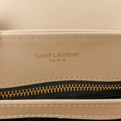 Saint Laurent Calfskin Y Quilted Monogram Toy Loulou Crossbody Bag Dark Beige 6 of 11