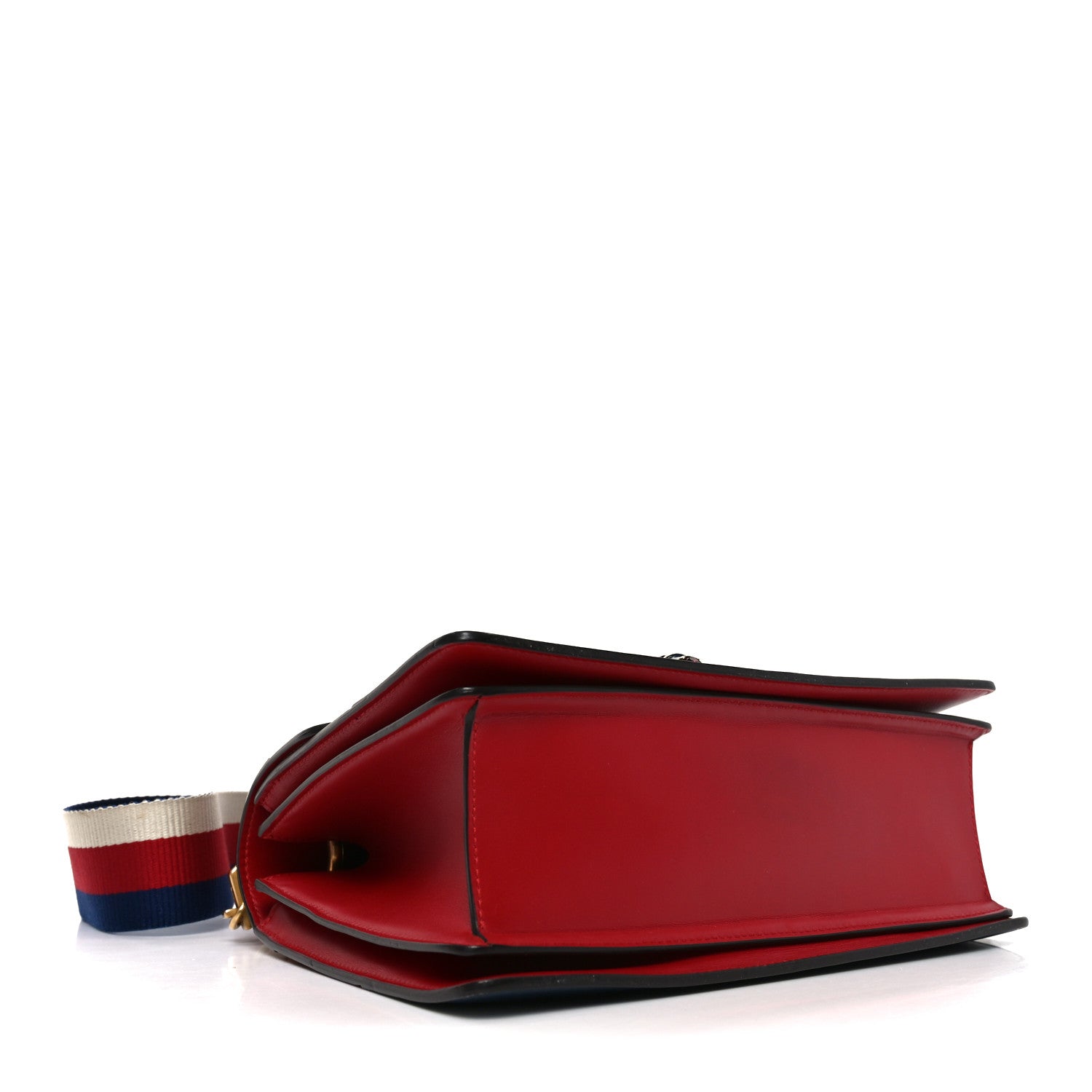 Gucci Calfskin Sylvie Web Small Queen Margaret Top Handle Bag Blue Agata Hibiscus Red Mystic White Sugar Pink 4 of 10