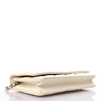 Chanel Caviar Quilted Wallet On Chain WOC White 4 of 20