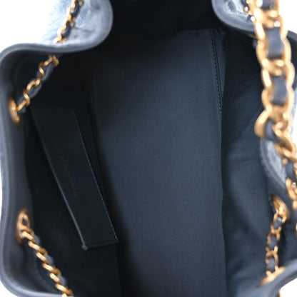 Chanel Suede Quilted Small Chanel 25 Handbag Blue 5 of 11