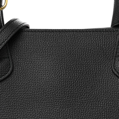 Burberry Derby Calfskin House Check Medium Banner Tote Black 9 of 11