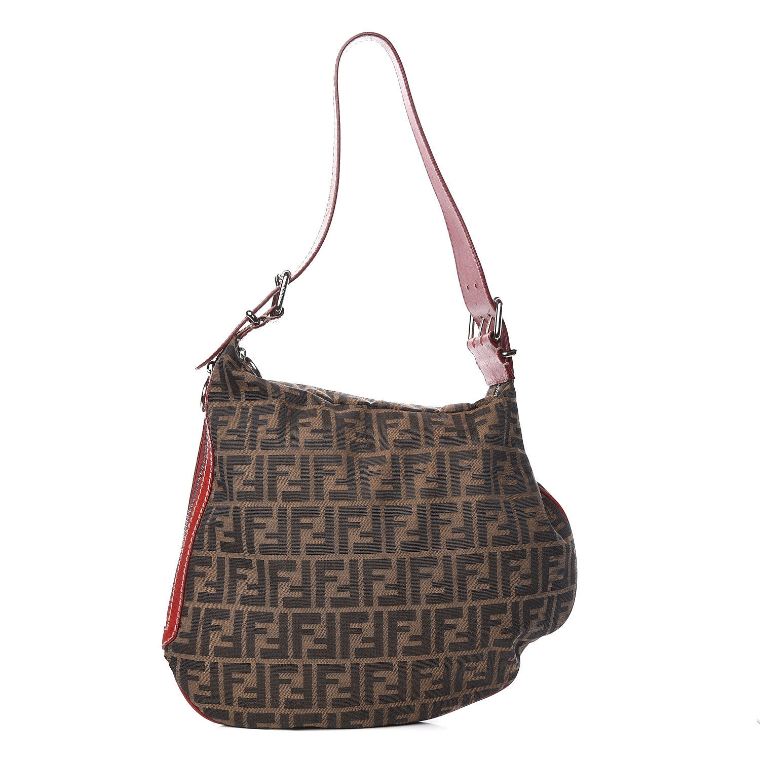 Fendi Zucca Shoulder Bag Red 1 of 15