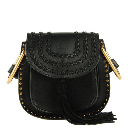 Chloe Calfskin Braided Mini Hudson Shoulder Bag Black 1 of 8