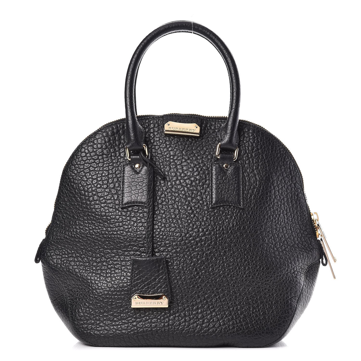 Burberry Heritage Grain Medium Orchard Bowling Bag Black 1 of 9