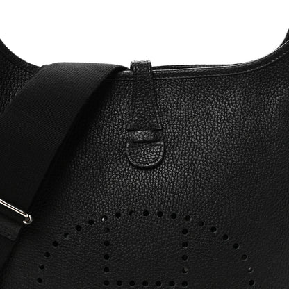 Hermes Taurillon Clemence Evelyne III PM Black 8 of 11