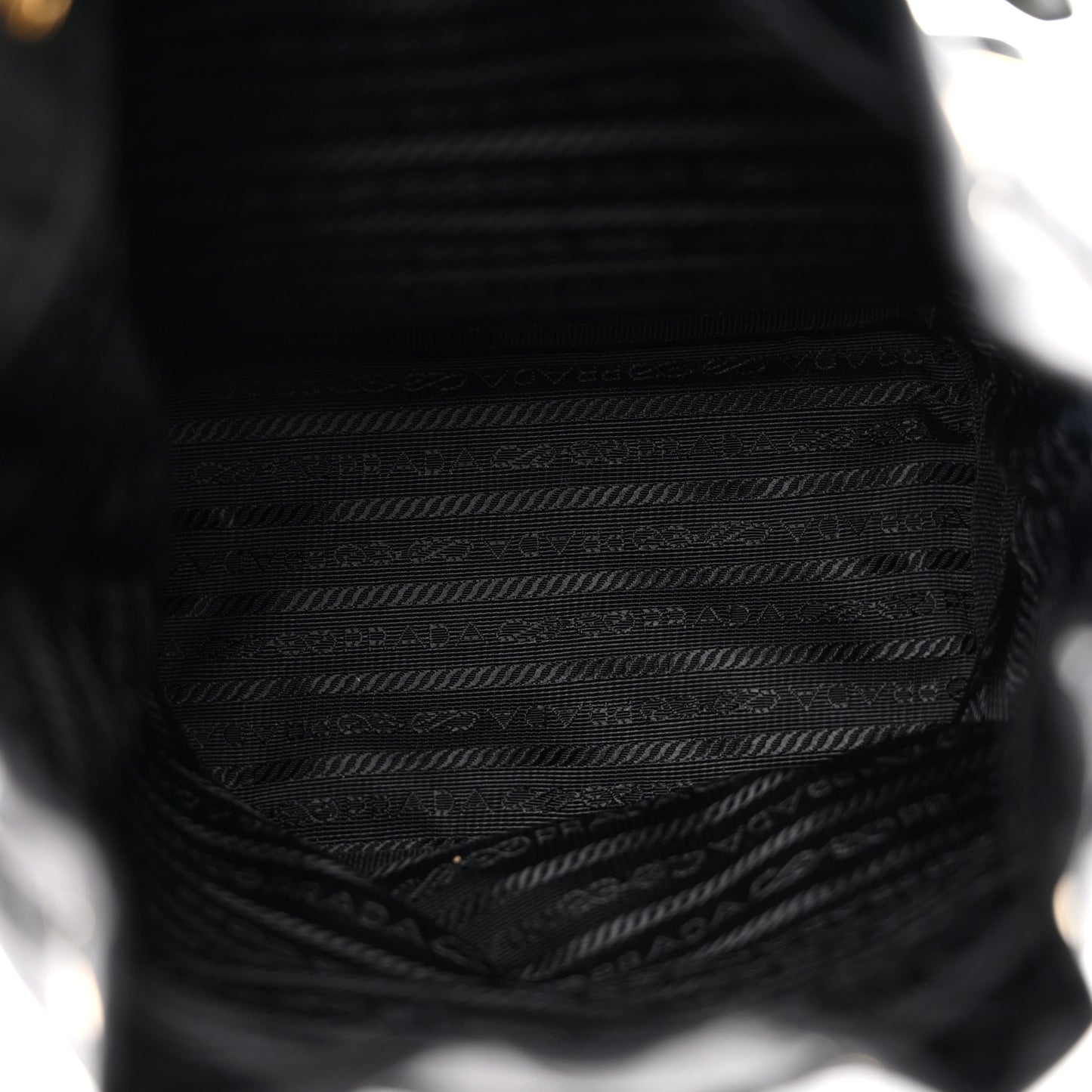 Re-Nylon Saffiano Duet Bucket Crossbody Bag Black