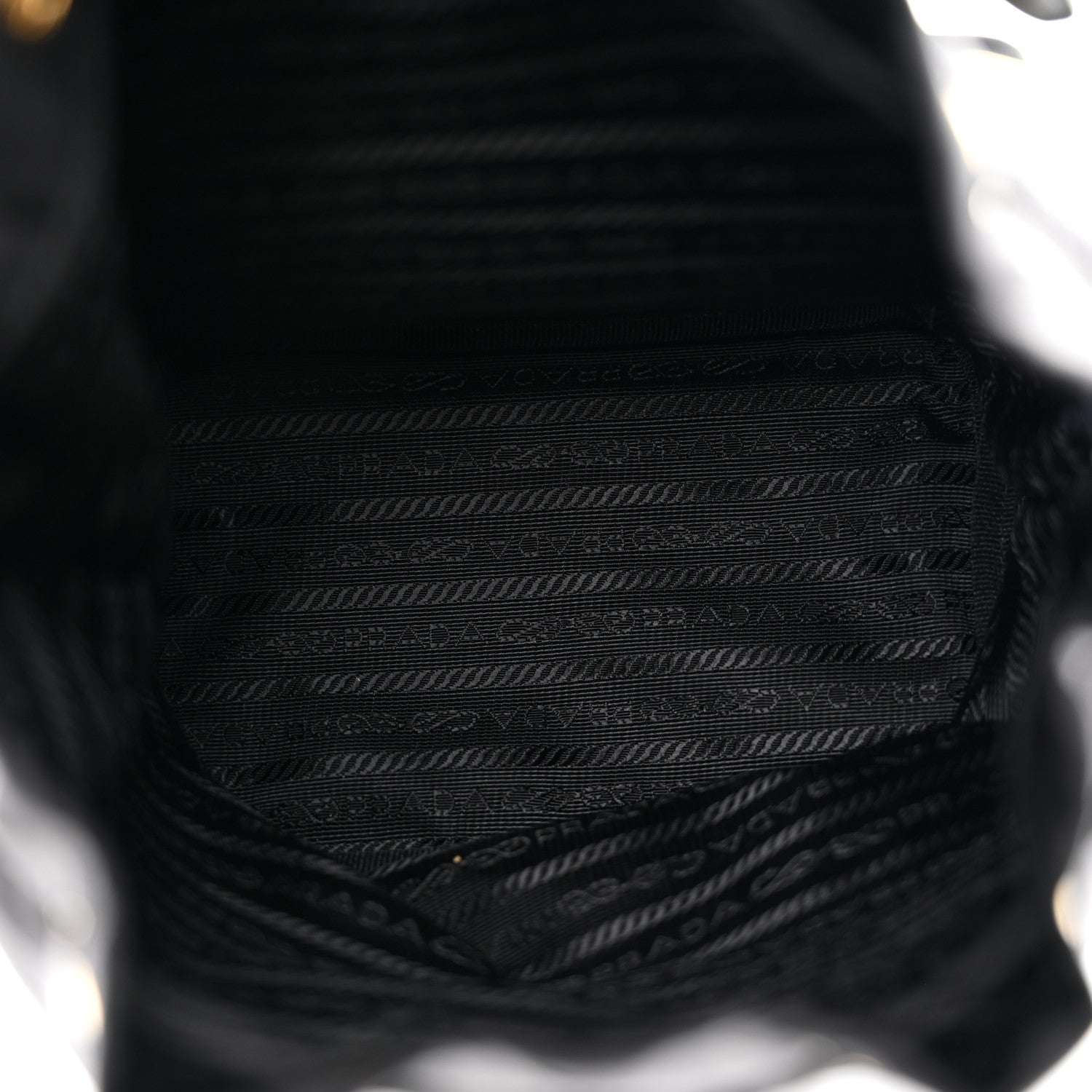 Prada Re-Nylon Saffiano Duet Bucket Crossbody Bag Black 5 of 10