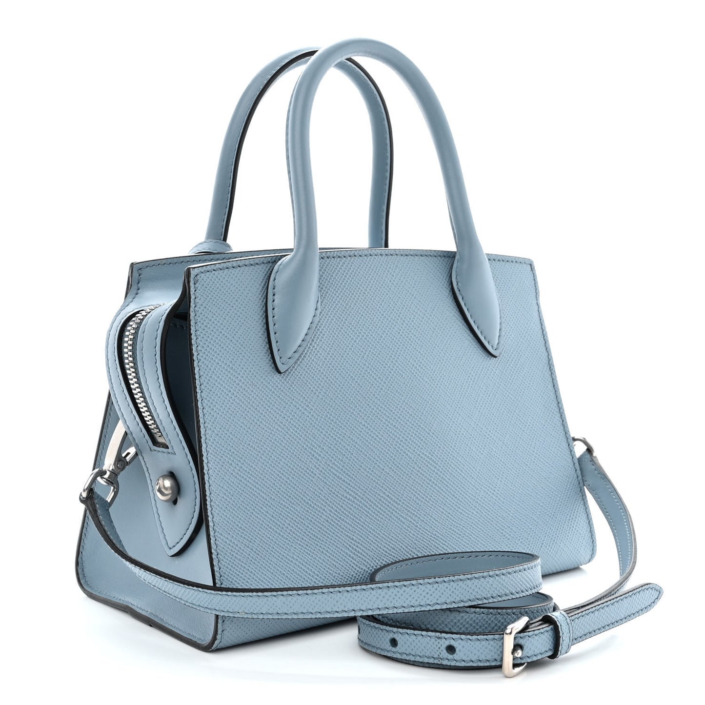 Saffiano Cuir Calfskin Mini Monochrome Top Handle Tote Astrale