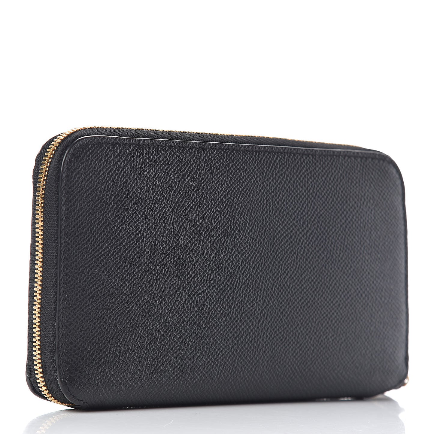Grained Calfskin BB Continental Zip Around Wallet Black