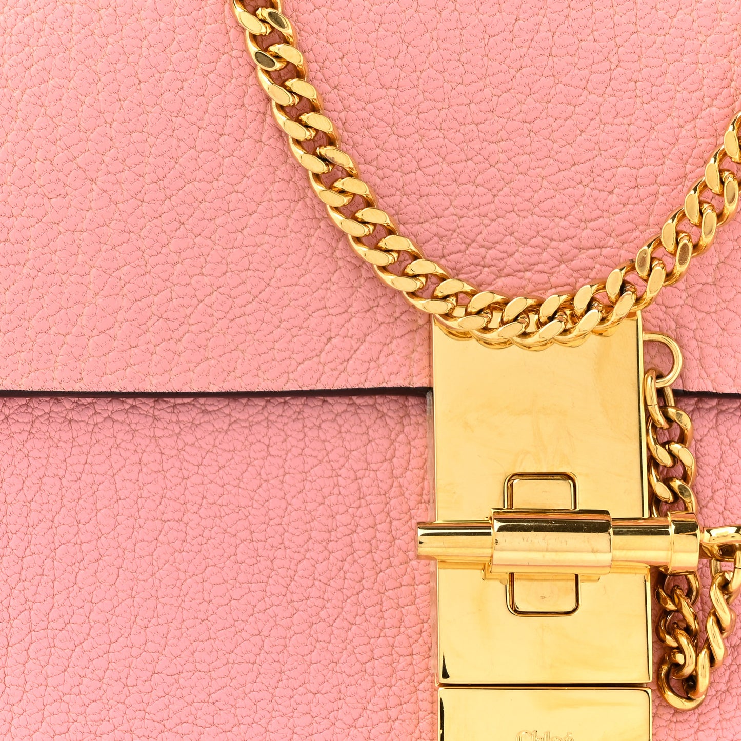 Grained Lambskin Mini Drew Shoulder Bag Misty Rose