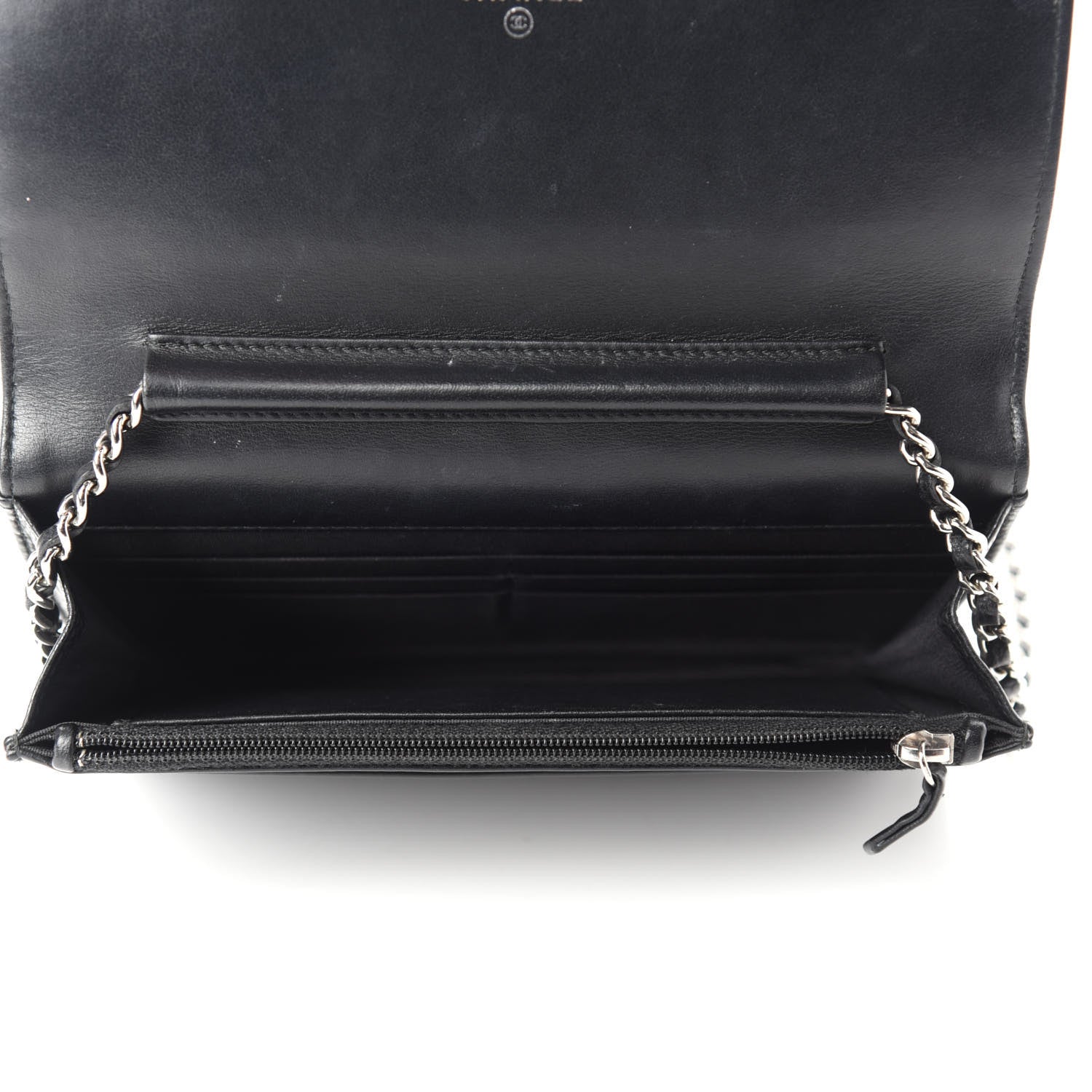 Chanel Caviar Quilted Diamond CC Wallet On Chain WOC Black 5 of 13