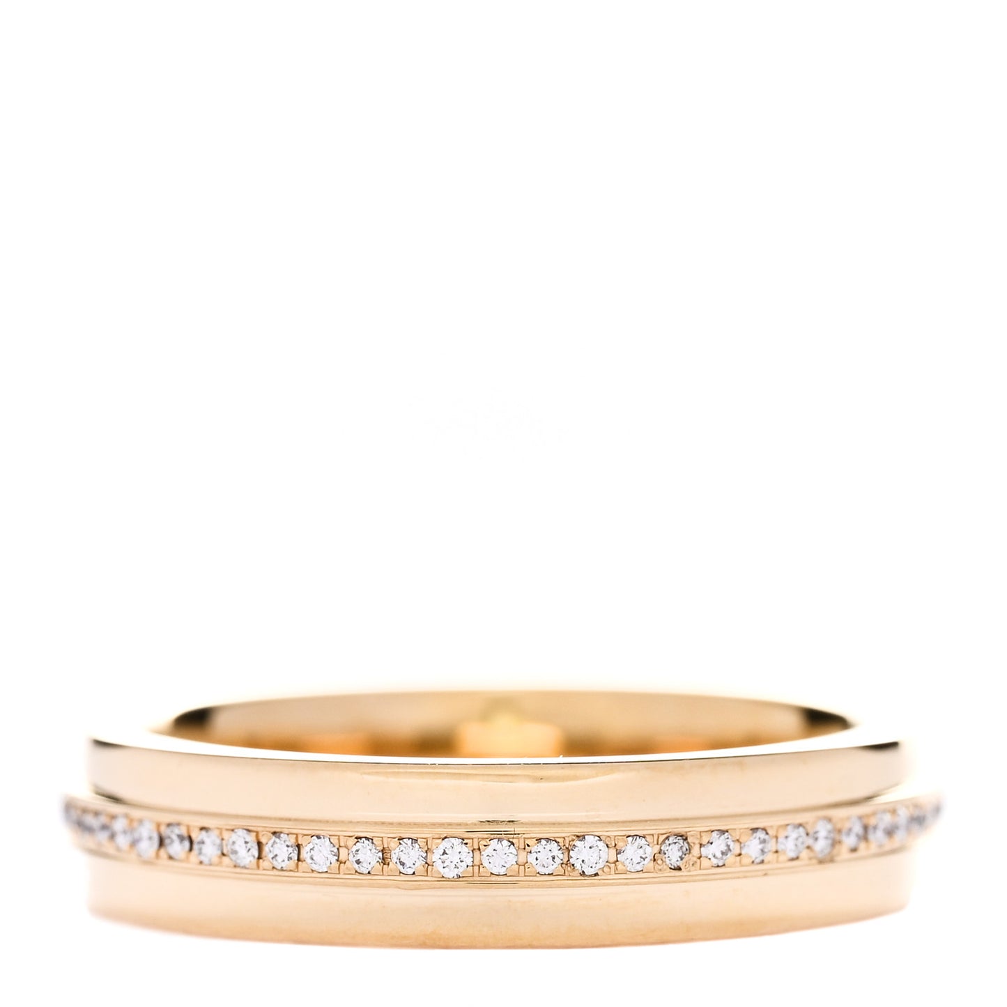 18K Yellow Gold Diamond Narrow T Two Ring 50 5.5
